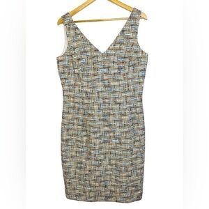 NWOT Eccoci Multi Colored Tweed Dress Size 8